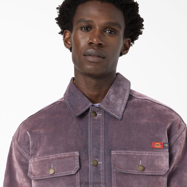 Opening Ceremony Flock Denim Utility Jacket Men Dickies Lilac (LC) 88T841065 Apparel
