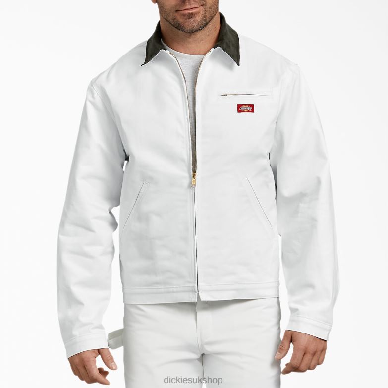 Painter's Flannel Lined Jacket Men Dickies White (WH) 88T841061 Apparel