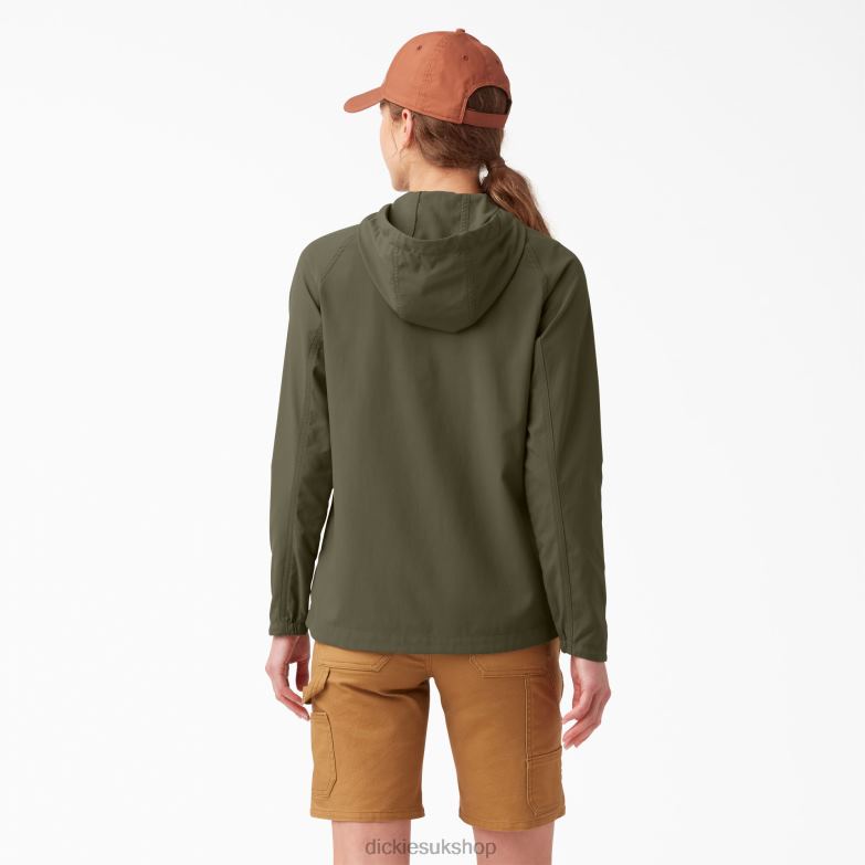 Performance Hooded Jacket Women Dickies Military Green (ML) 88T842381 Apparel