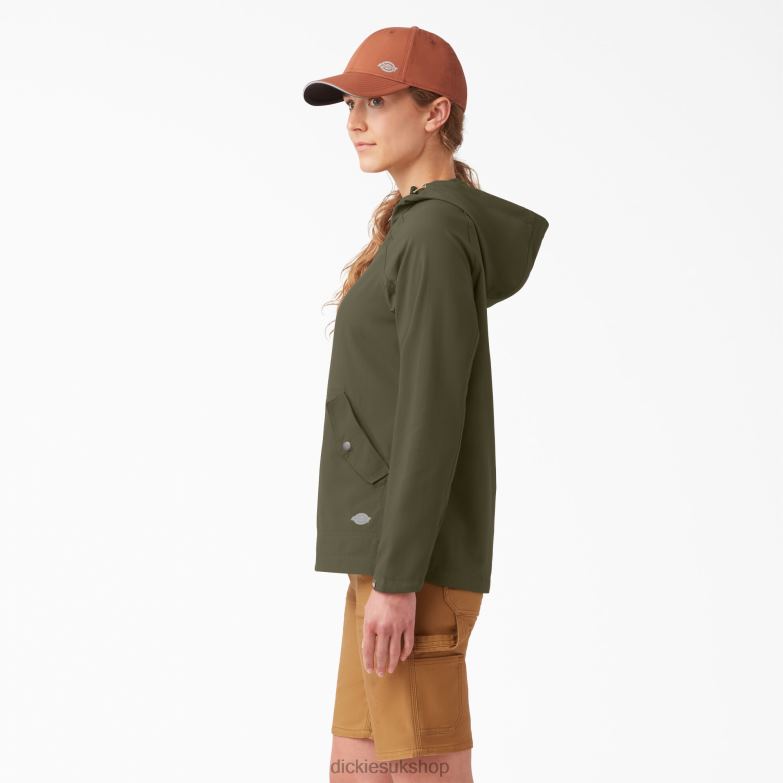 Performance Hooded Jacket Women Dickies Military Green (ML) 88T842381 Apparel