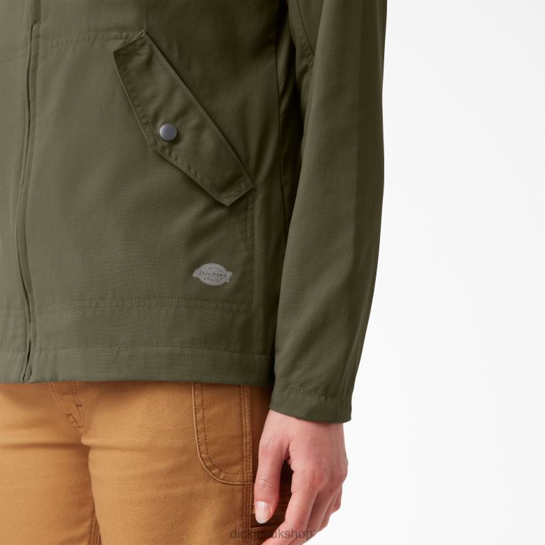 Performance Hooded Jacket Women Dickies Military Green (ML) 88T842381 Apparel