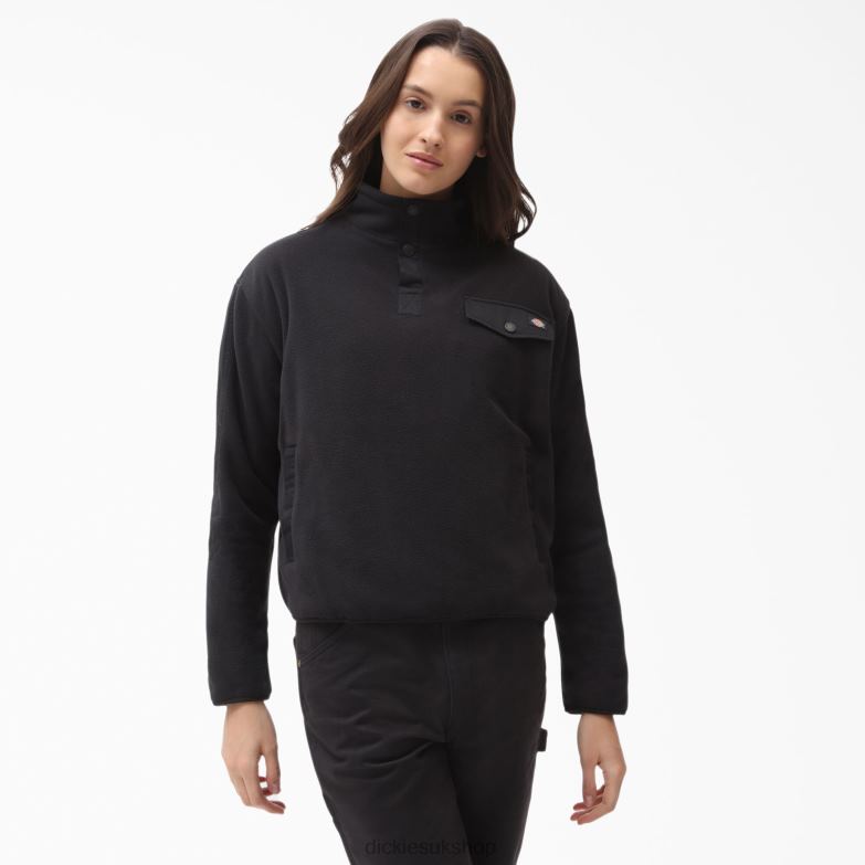 Port Allen Fleece Pullover Women Dickies Black (BKX) 88T842365 Apparel