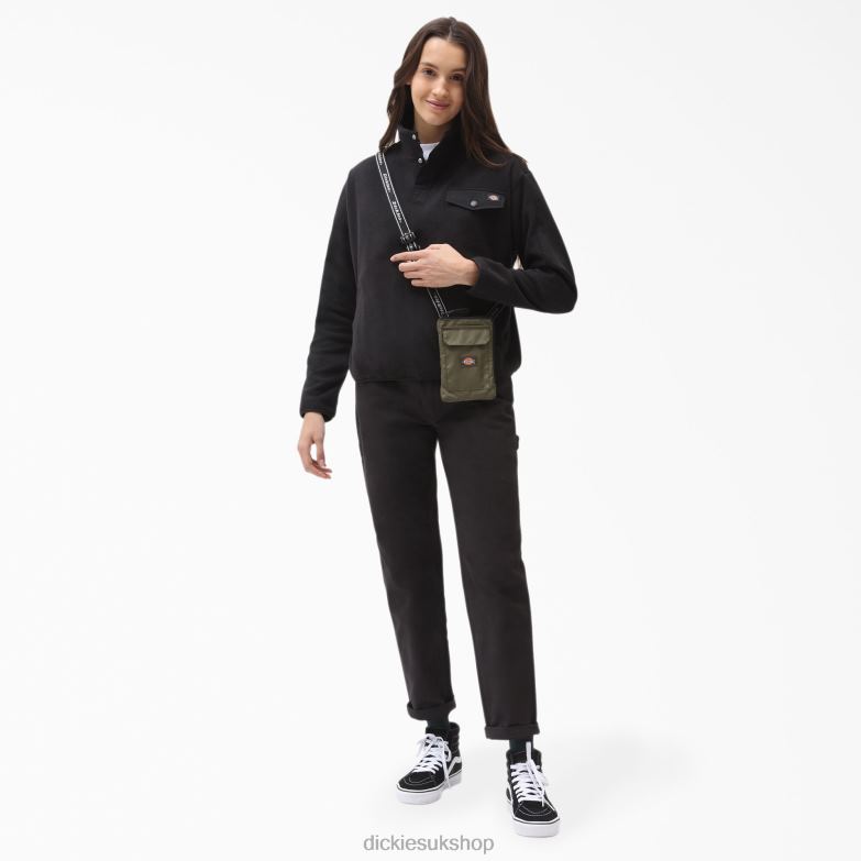 Port Allen Fleece Pullover Women Dickies Black (BKX) 88T842365 Apparel