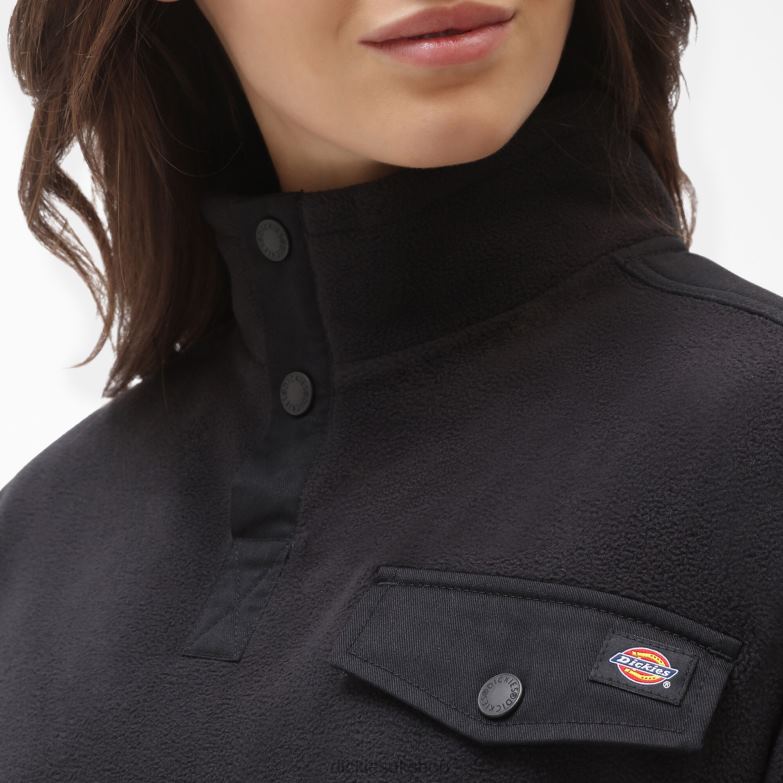 Port Allen Fleece Pullover Women Dickies Black (BKX) 88T842365 Apparel