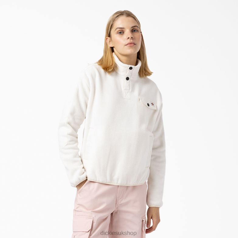 Port Allen Fleece Pullover Women Dickies White (WH) 88T842367 Apparel