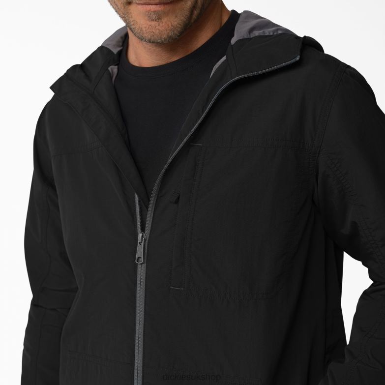 ProTect Cooling Hooded Ripstop Jacket Men Dickies Black (BK) 88T841155 Apparel