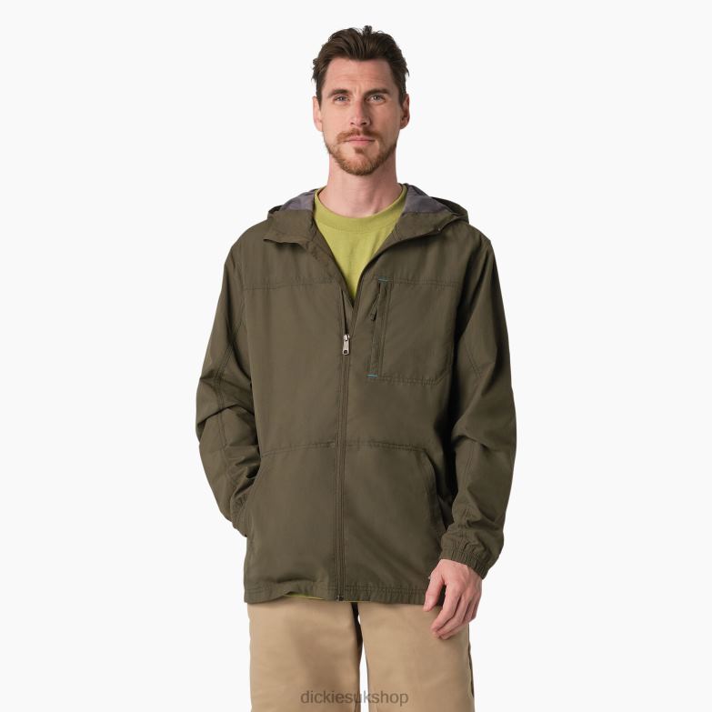 ProTect Cooling Hooded Ripstop Jacket Men Dickies Moss Green (MS) 88T841156 Apparel