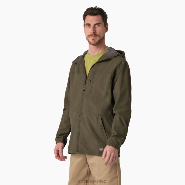 ProTect Cooling Hooded Ripstop Jacket Men Dickies Moss Green (MS) 88T841156 Apparel