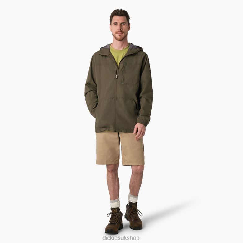 ProTect Cooling Hooded Ripstop Jacket Men Dickies Moss Green (MS) 88T841156 Apparel