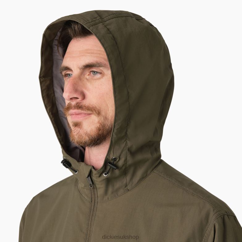 ProTect Cooling Hooded Ripstop Jacket Men Dickies Moss Green (MS) 88T841156 Apparel