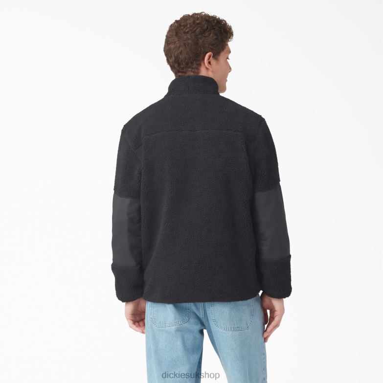 Red Chute Fleece Jacket Men Dickies Black (BKX) 88T841080 Apparel
