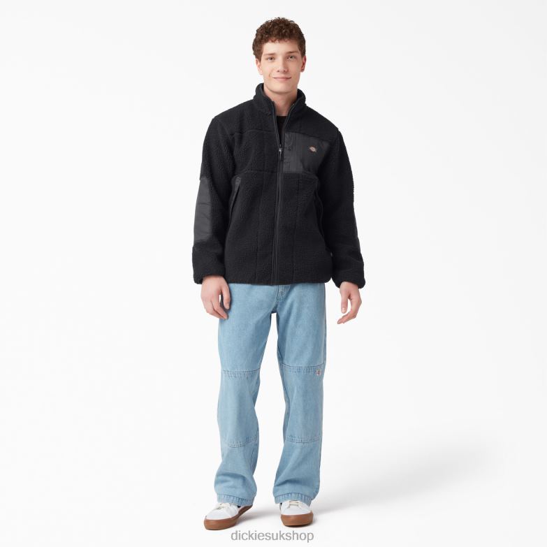 Red Chute Fleece Jacket Men Dickies Black (BKX) 88T841080 Apparel