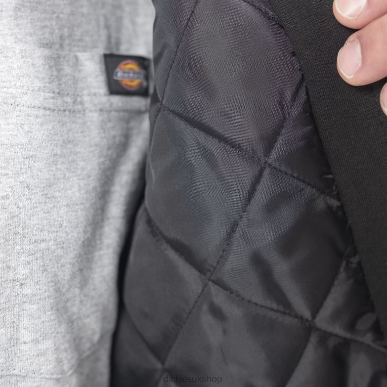 Relaxed Fit Icon Hooded Quilted Flannel Shirt Jacket Men Dickies Black/Charcoal Plaid (WBC) 88T841009 Apparel