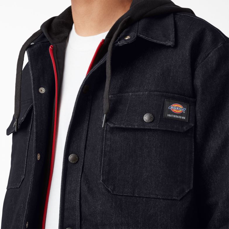 Skateboarding Denim Shirt Jacket Men Dickies Rinsed Indigo Blue (RNB) 88T841197 Apparel