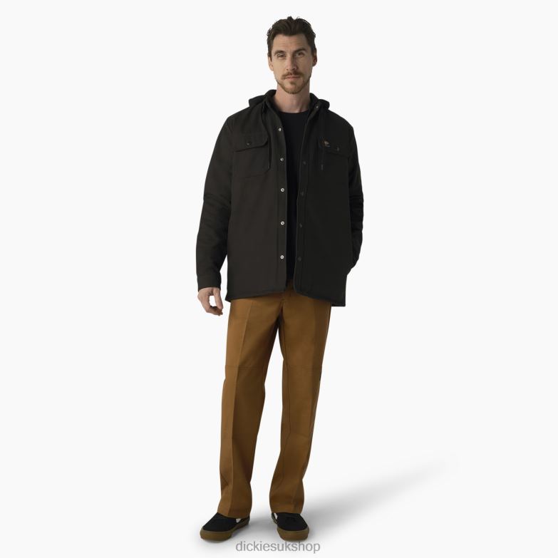 Skateboarding Duck Shirt Jacket Men Dickies Black (BK) 88T841026 Apparel