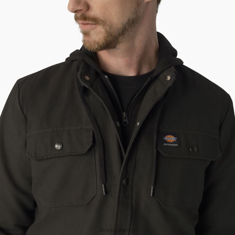 Skateboarding Duck Shirt Jacket Men Dickies Black (BK) 88T841026 Apparel