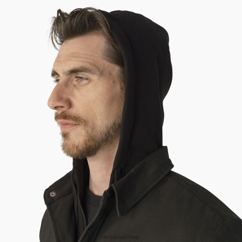 Skateboarding Duck Shirt Jacket Men Dickies Black (BK) 88T841026 Apparel