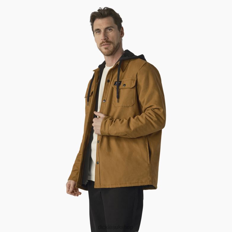 Skateboarding Duck Shirt Jacket Men Dickies Brown Duck (BD) 88T841025 Apparel
