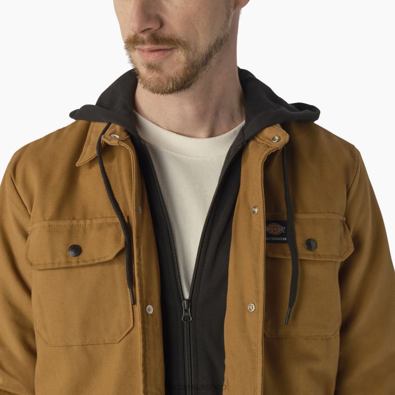 Skateboarding Duck Shirt Jacket Men Dickies Brown Duck (BD) 88T841025 Apparel
