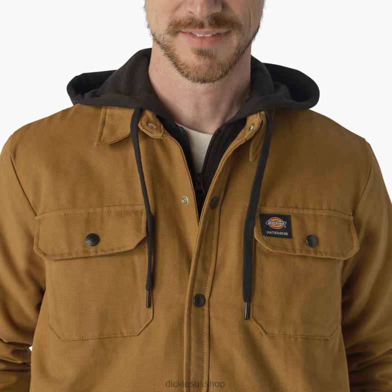 Skateboarding Duck Shirt Jacket Men Dickies Brown Duck (BD) 88T841025 Apparel