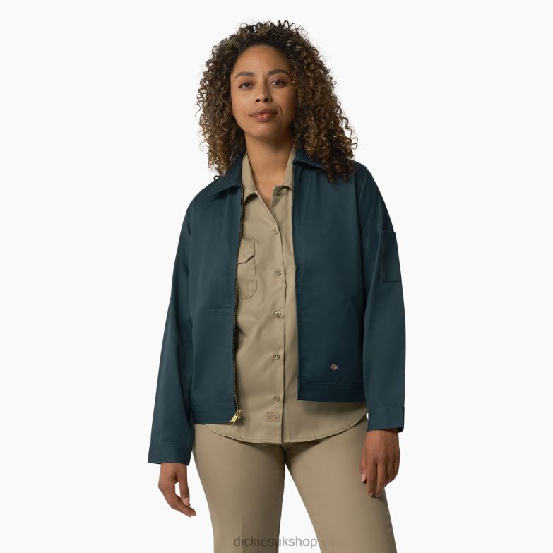 Unlined Eisenhower Jacket Women Dickies Airforce Blue (ASL) 88T841518 Apparel