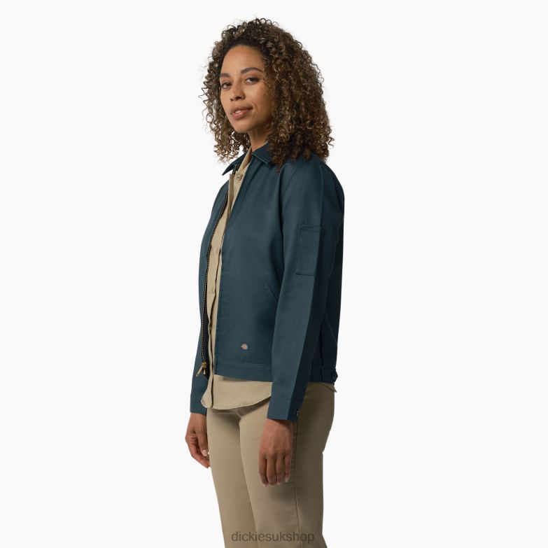 Unlined Eisenhower Jacket Women Dickies Airforce Blue (ASL) 88T841518 Apparel