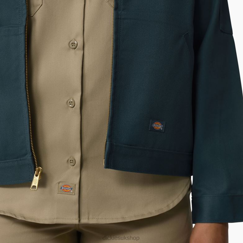 Unlined Eisenhower Jacket Women Dickies Airforce Blue (ASL) 88T841518 Apparel