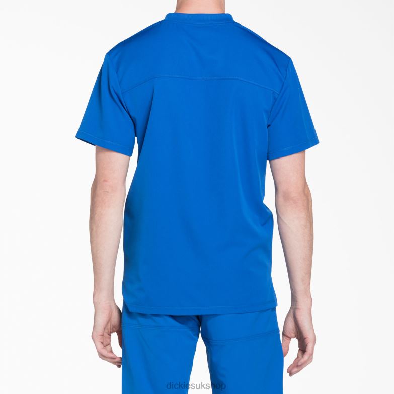 Dynamix V-Neck Scrub Top Men Dickies Royal Blue (RB) 88T841357 Apparel
