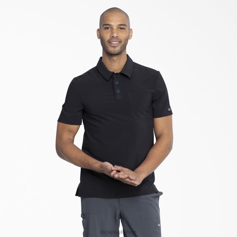 EDS Essentials Medical Polo Shirt Men Dickies Black (BLK) 88T84732 Apparel
