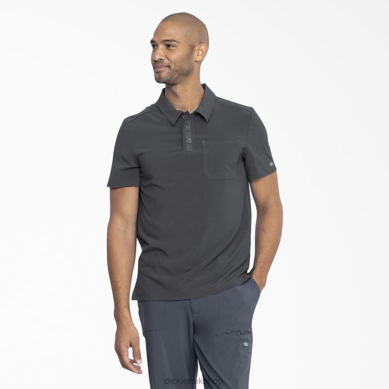 EDS Essentials Medical Polo Shirt Men Dickies Pewter Gray (PEW) 88T84734 Apparel
