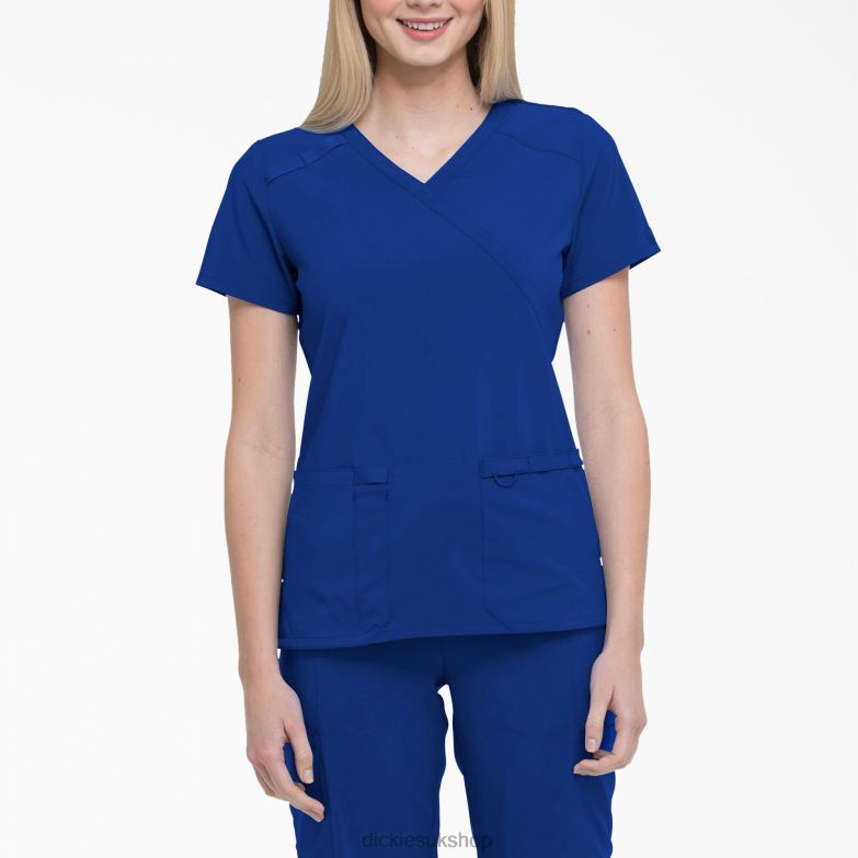 EDS Essentials Mock Wrap Scrub Top Women Dickies Galaxy Blue (GBL) 88T842638 Apparel