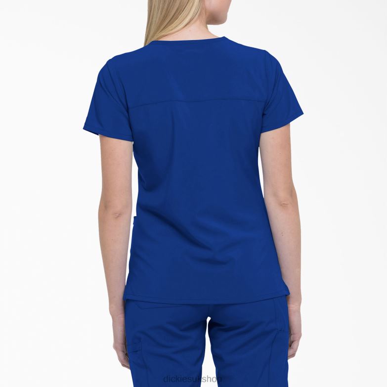 EDS Essentials Mock Wrap Scrub Top Women Dickies Galaxy Blue (GBL) 88T842638 Apparel