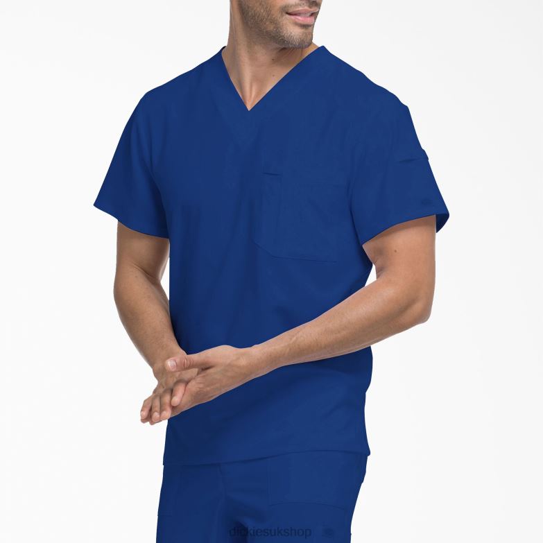 EDS Essentials V-Neck Scrub Top Men Dickies Galaxy Blue (GBL) 88T841328 Apparel
