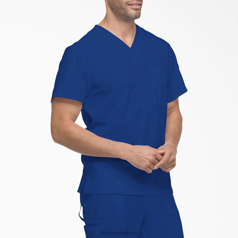 EDS Essentials V-Neck Scrub Top Men Dickies Galaxy Blue (GBL) 88T841328 Apparel
