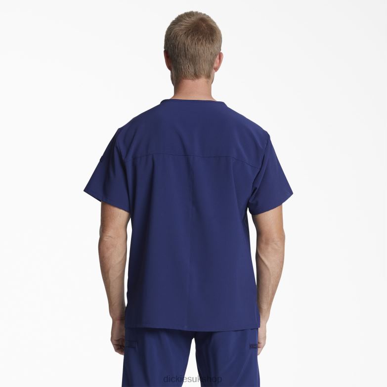 EDS Essentials V-Neck Scrub Top Men Dickies Navy Blue (NYPS) 88T841330 Apparel
