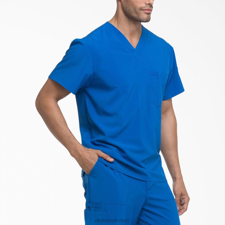 EDS Essentials V-Neck Scrub Top Men Dickies Royal Blue (RB) 88T841333 Apparel