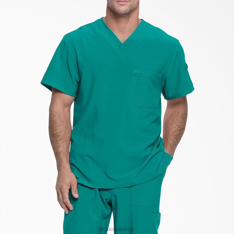 EDS Essentials V-Neck Scrub Top Men Dickies Teal (DTL) 88T841325 Apparel
