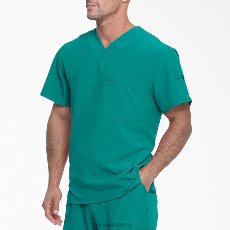 EDS Essentials V-Neck Scrub Top Men Dickies Teal (DTL) 88T841325 Apparel