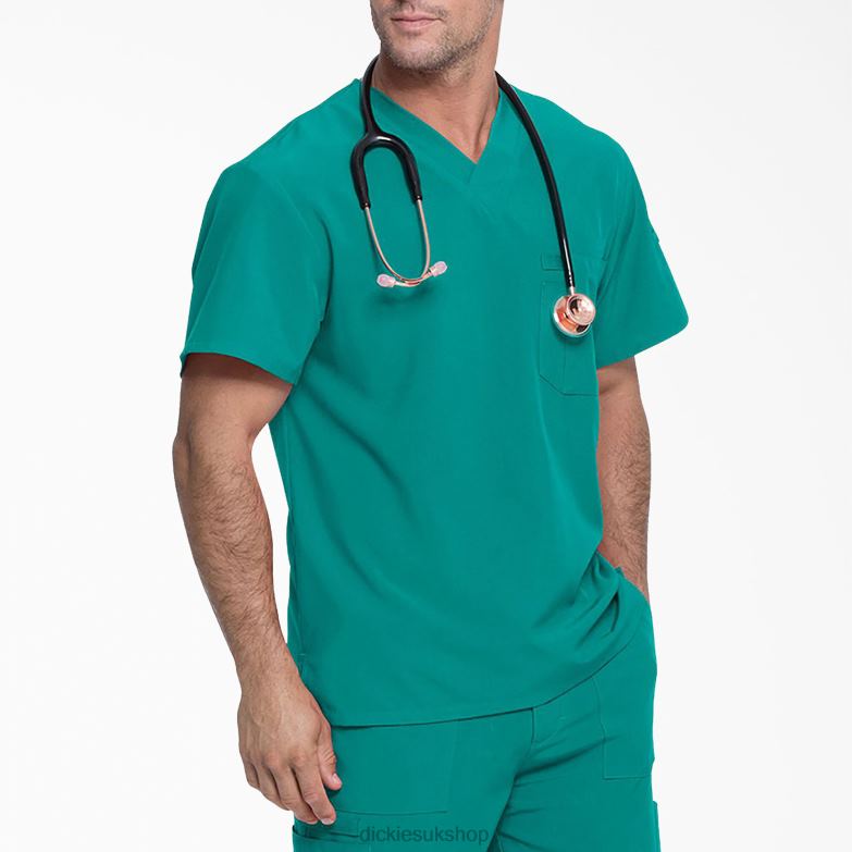 EDS Essentials V-Neck Scrub Top Men Dickies Teal (DTL) 88T841325 Apparel