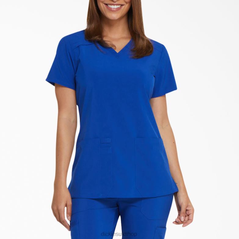 EDS Essentials V-Neck Scrub Top Women Dickies Galaxy Blue (GBL) 88T842450 Apparel