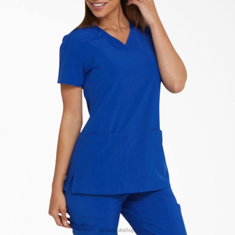 EDS Essentials V-Neck Scrub Top Women Dickies Galaxy Blue (GBL) 88T842450 Apparel