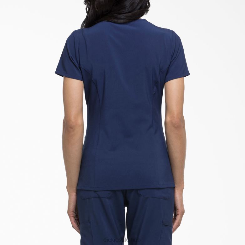 EDS Essentials V-Neck Scrub Top Women Dickies Navy Blue (NYPS) 88T842454 Apparel