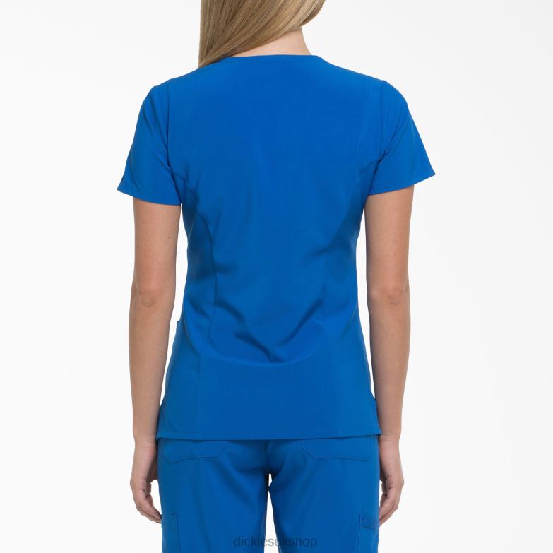 EDS Essentials V-Neck Scrub Top Women Dickies Royal Blue (RB) 88T842457 Apparel