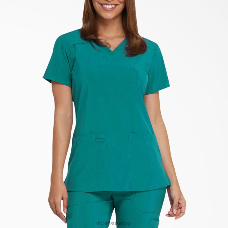 EDS Essentials V-Neck Scrub Top Women Dickies Teal (DTL) 88T842447 Apparel