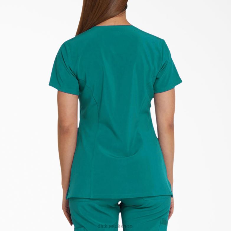 EDS Essentials V-Neck Scrub Top Women Dickies Teal (DTL) 88T842447 Apparel