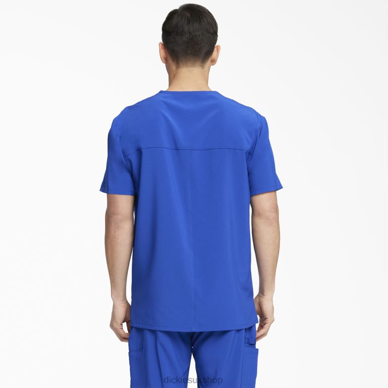 EDS Essentials V-Neck Scrub Top with Patch Pockets Men Dickies Galaxy Blue (GBL) 88T841432 Apparel