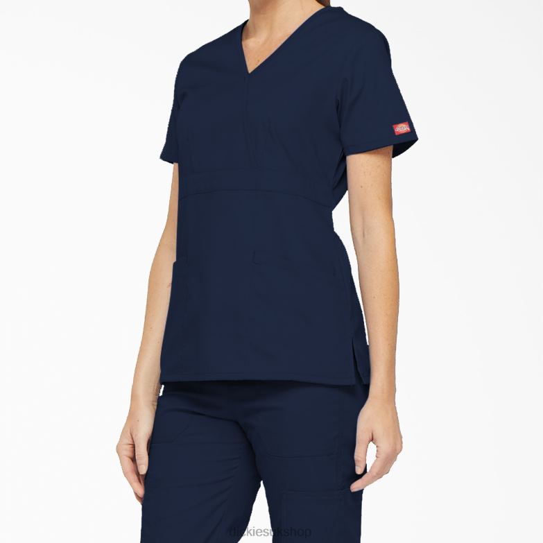 EDS Signature Mock Wrap Scrub Top Women Dickies Navy Blue (NVY) 88T842621 Apparel