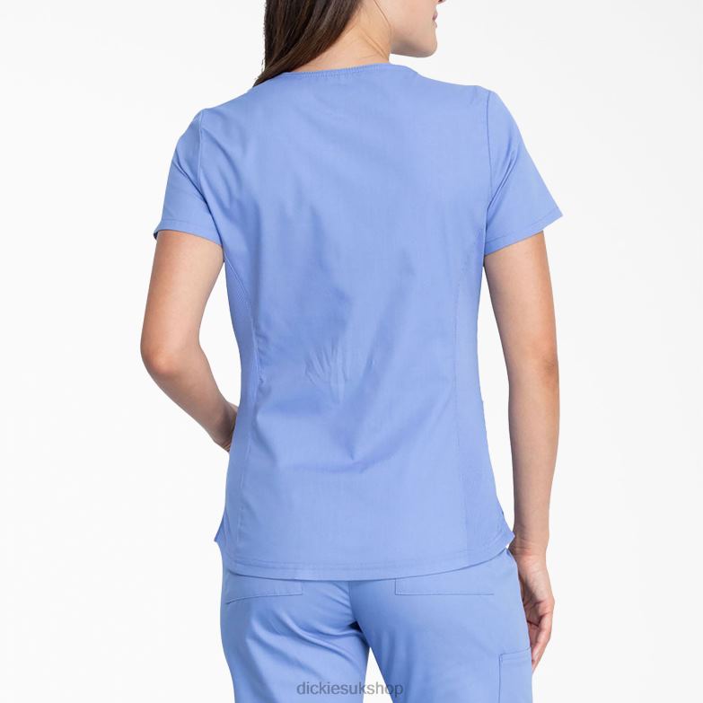 EDS Signature V-Neck Scrub Top Women Dickies Ceil Blue (CBL) 88T842593 Apparel