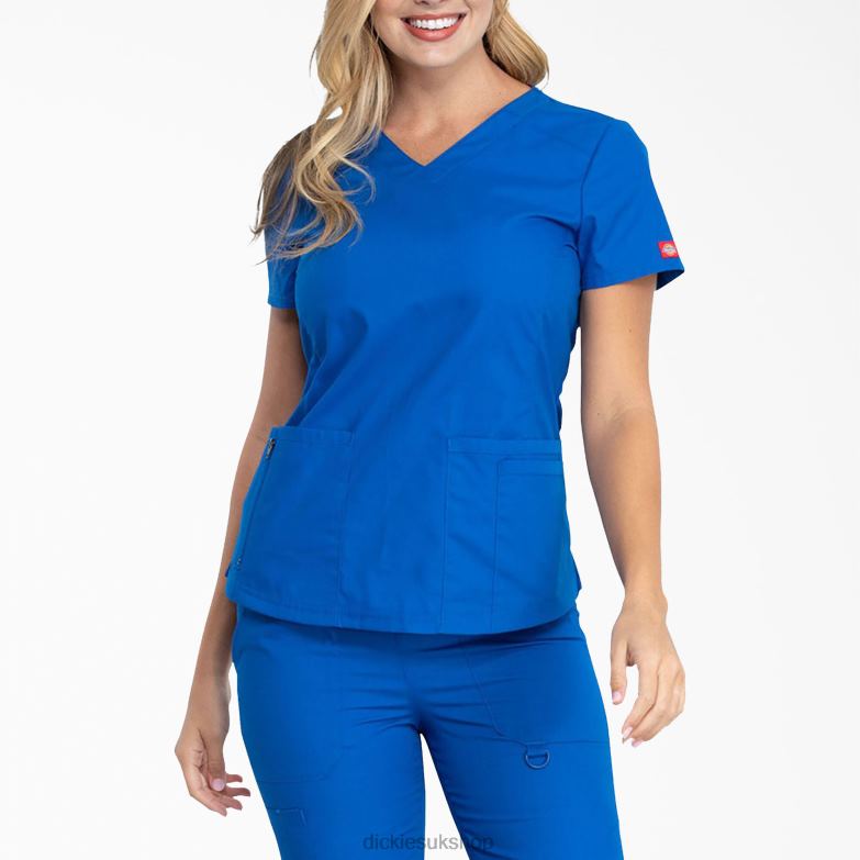 EDS Signature V-Neck Scrub Top Women Dickies Royal Blue (RB) 88T842596 Apparel