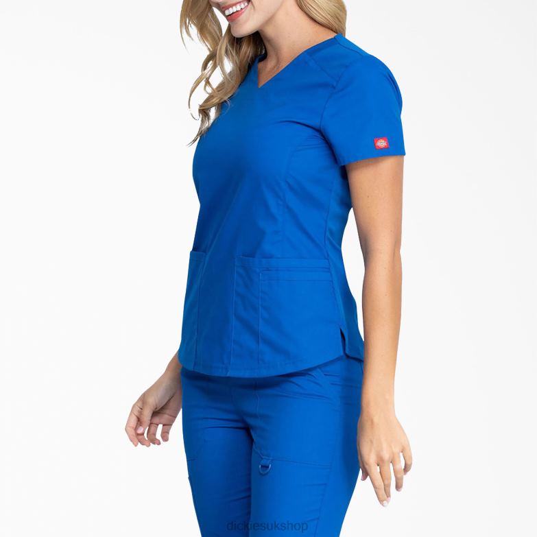 EDS Signature V-Neck Scrub Top Women Dickies Royal Blue (RB) 88T842596 Apparel